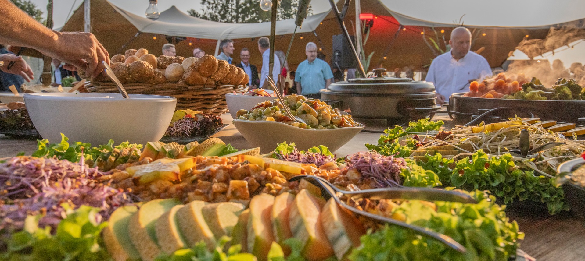 Van het Huys heeft een warm en koud buffet